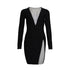 Sexy Net Diamond Ladies Party Long-sleeved Bandage Slim Dress